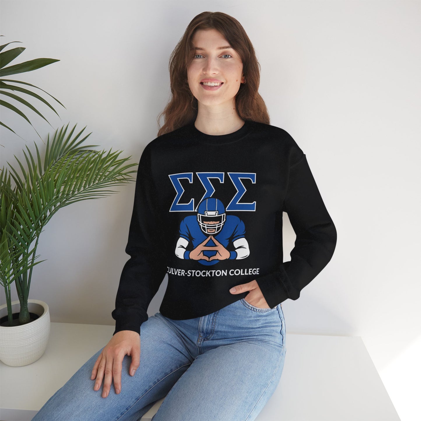 Tri Sigma Football Hand Sign Sweatshirt (CSC)