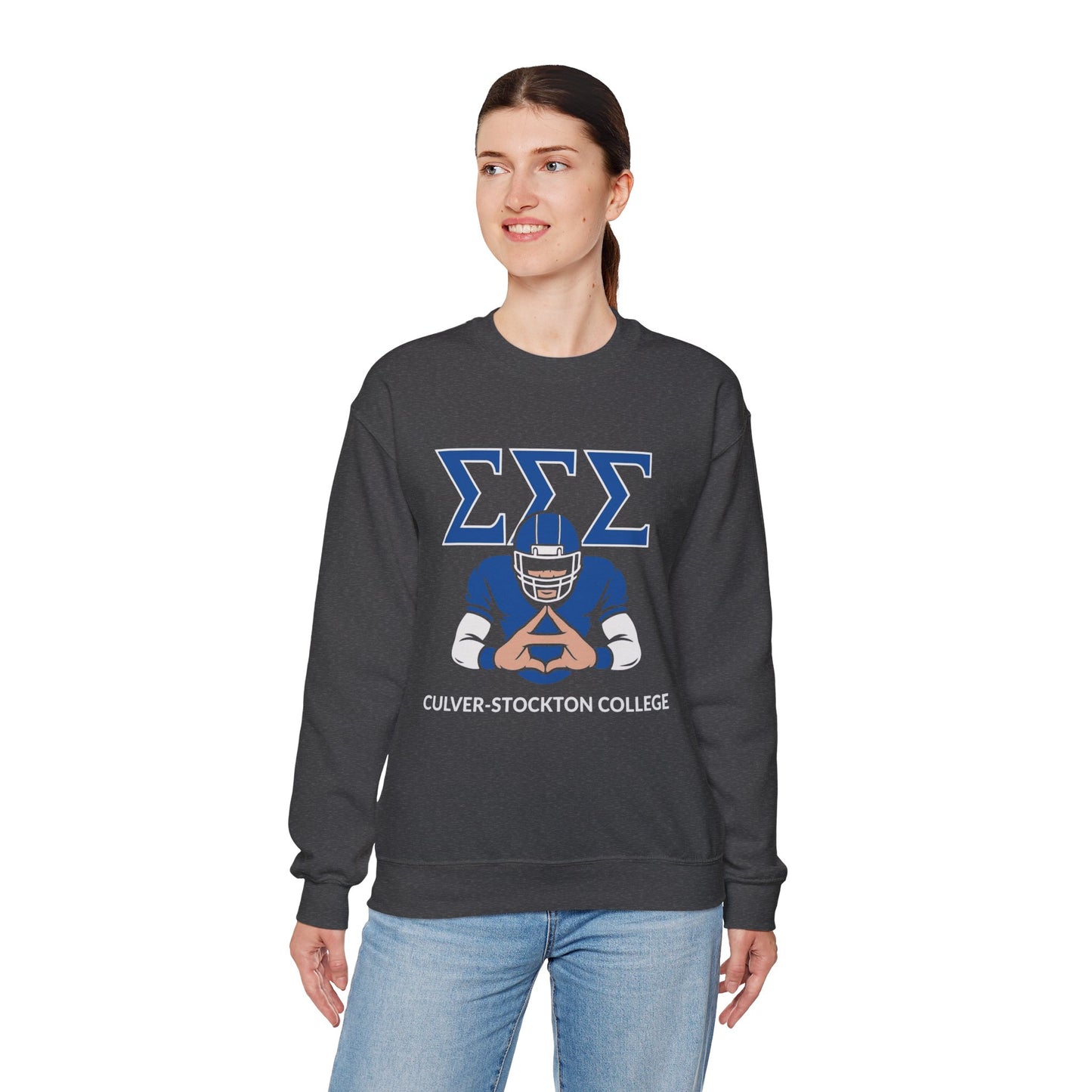 Tri Sigma Football Hand Sign Sweatshirt (CSC)