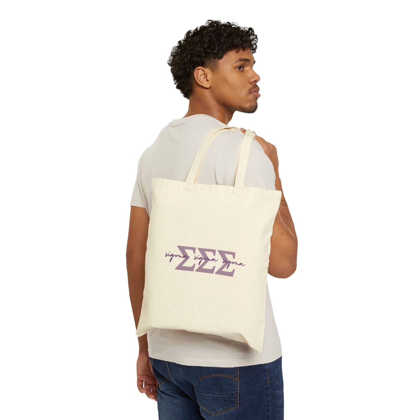 Simple Cursive Tri Sigma Tote Bag - Boots & Co.