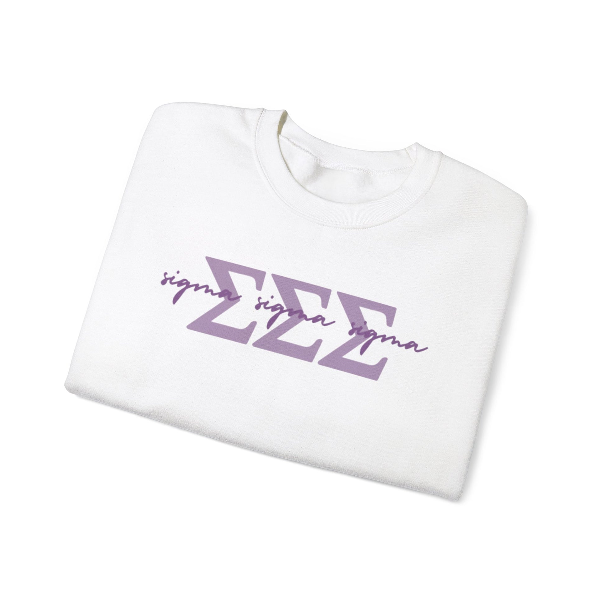 Simple Cursive Tri Sigma Crewneck - Boots & Co.