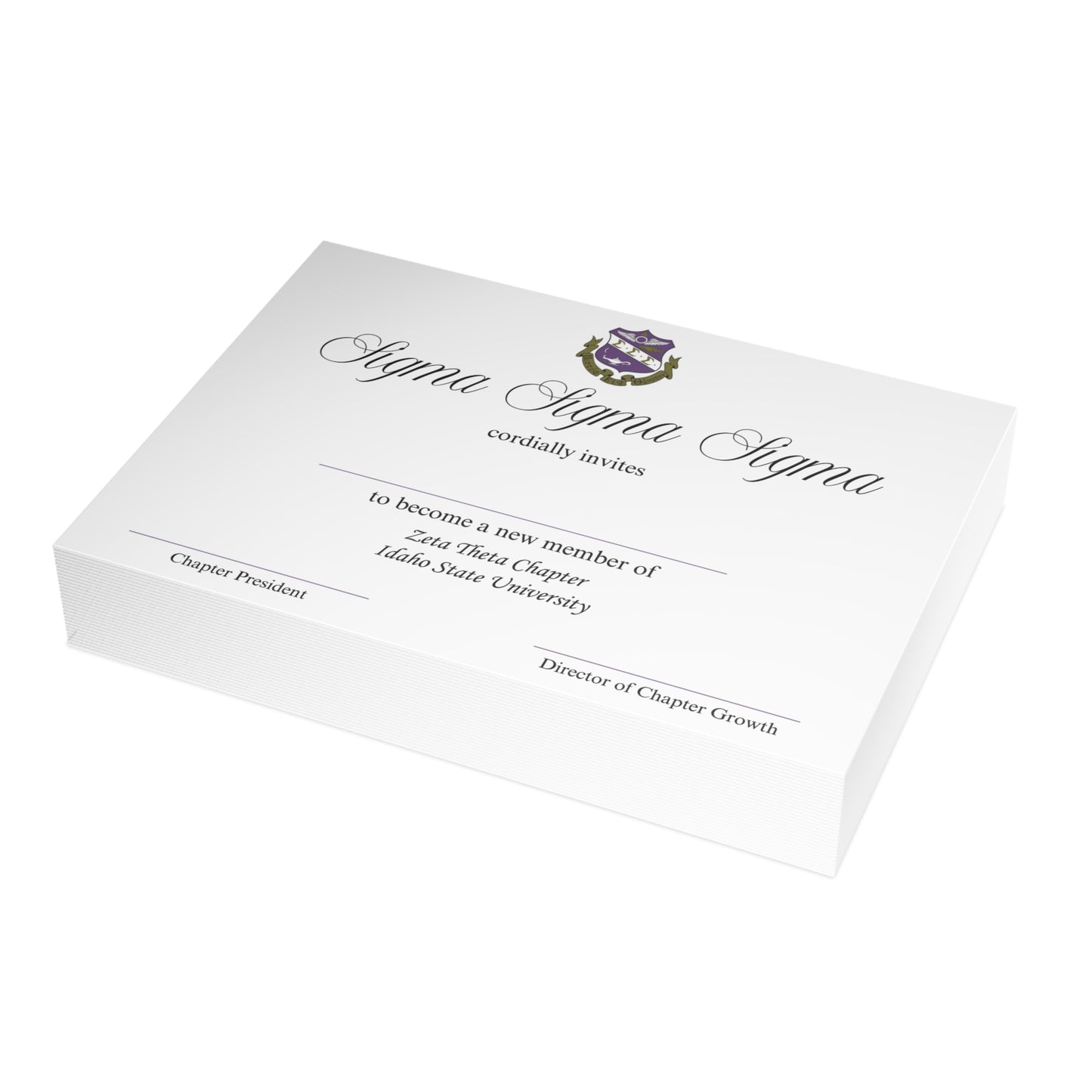 Tri Sigma Bid Day Cards and Envelopes - Boots & Co.