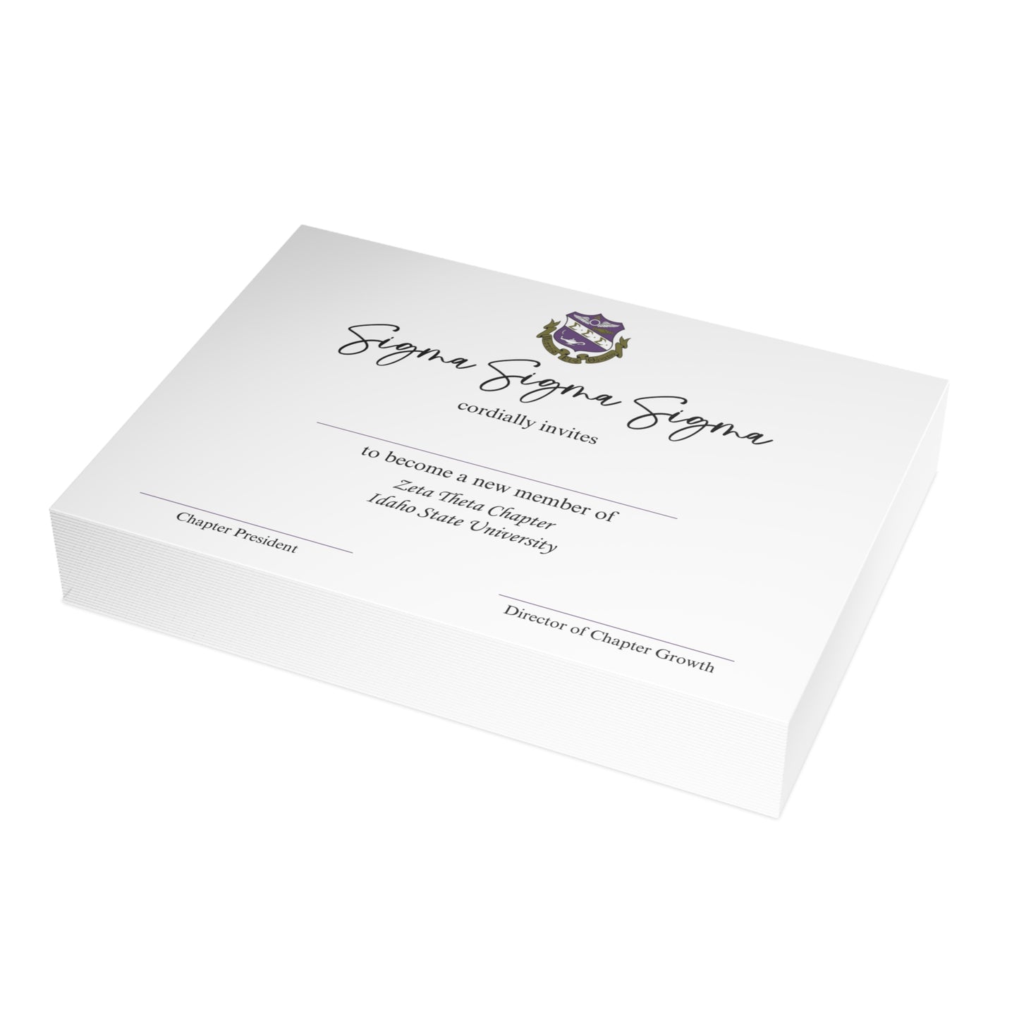 Tri Sigma Bid Day Cards and Envelopes