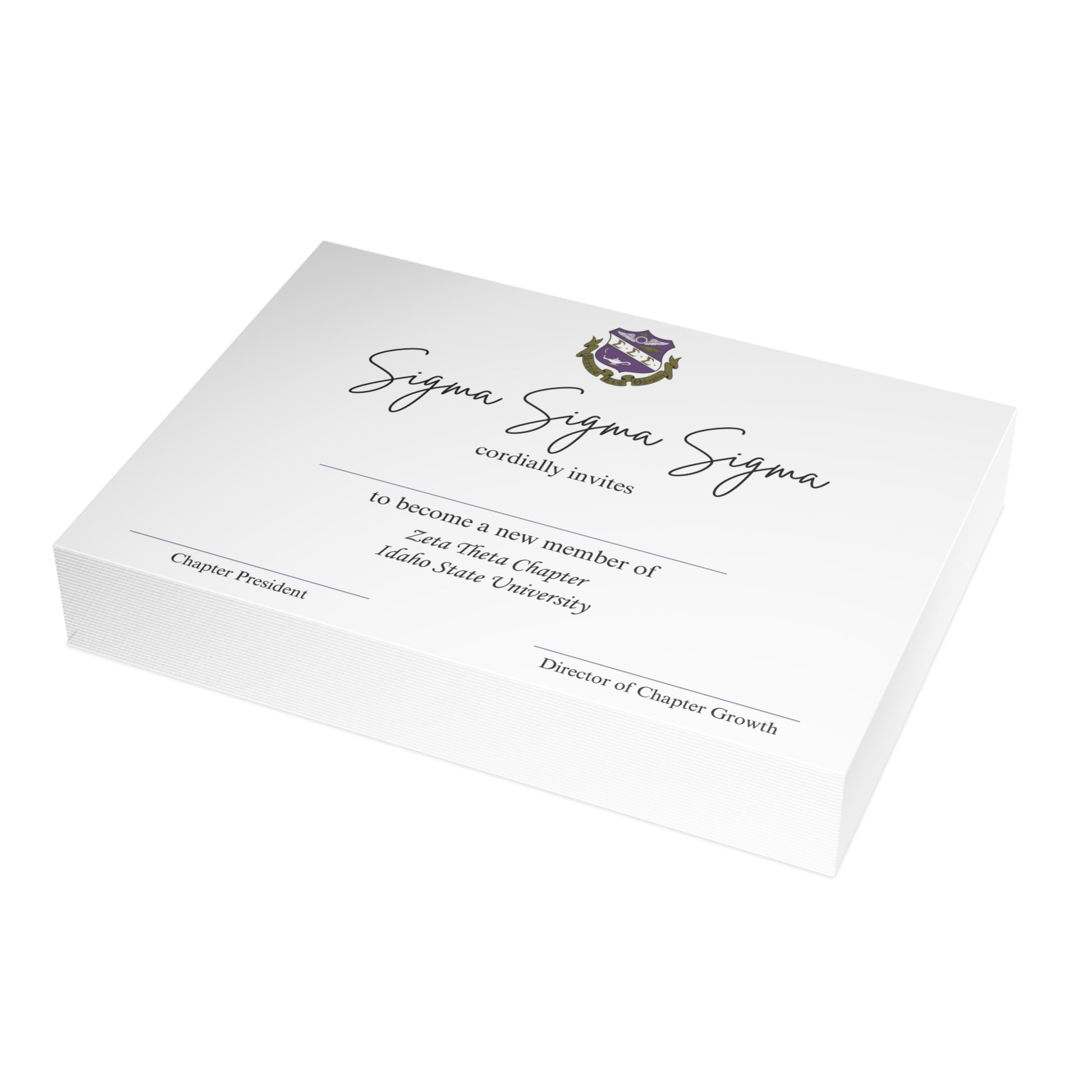 Tri Sigma Bid Day Cards and Envelopes - Boots & Co.