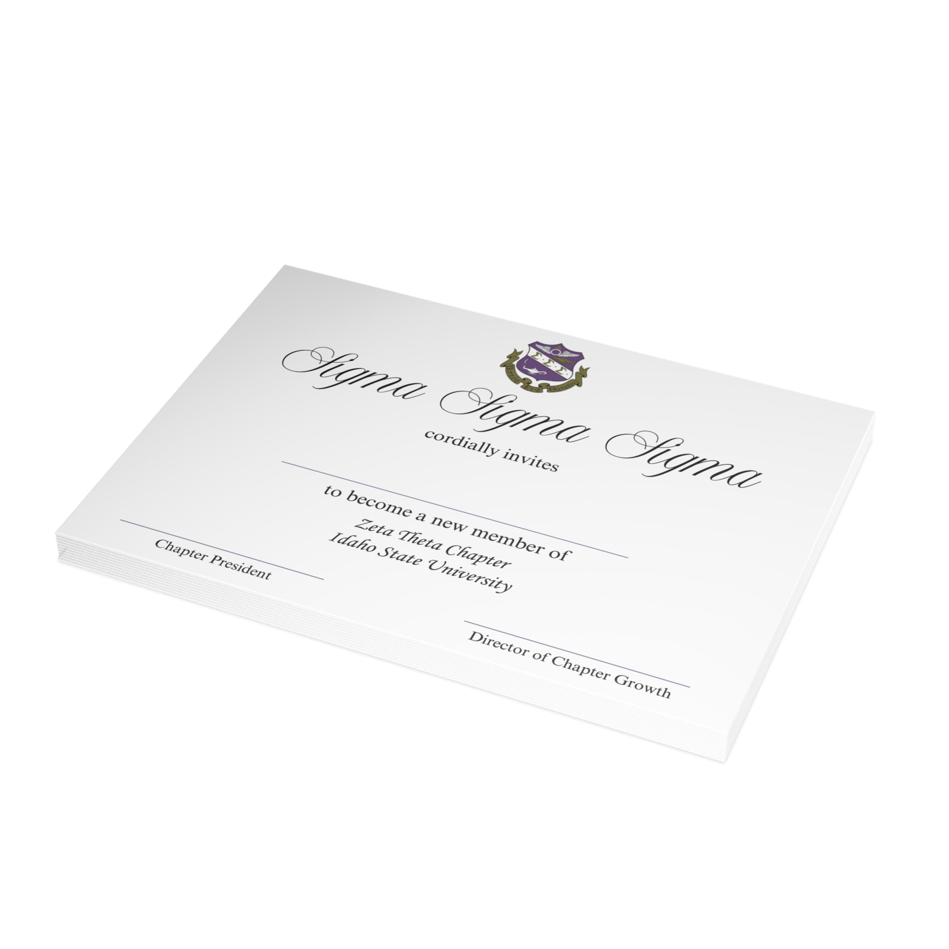 Tri Sigma Bid Day Cards and Envelopes - Boots & Co.