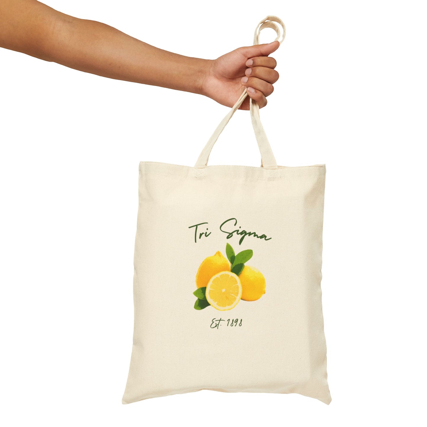 Tri Sigma Lemon Canvas Tote Bag - Boots & Co.