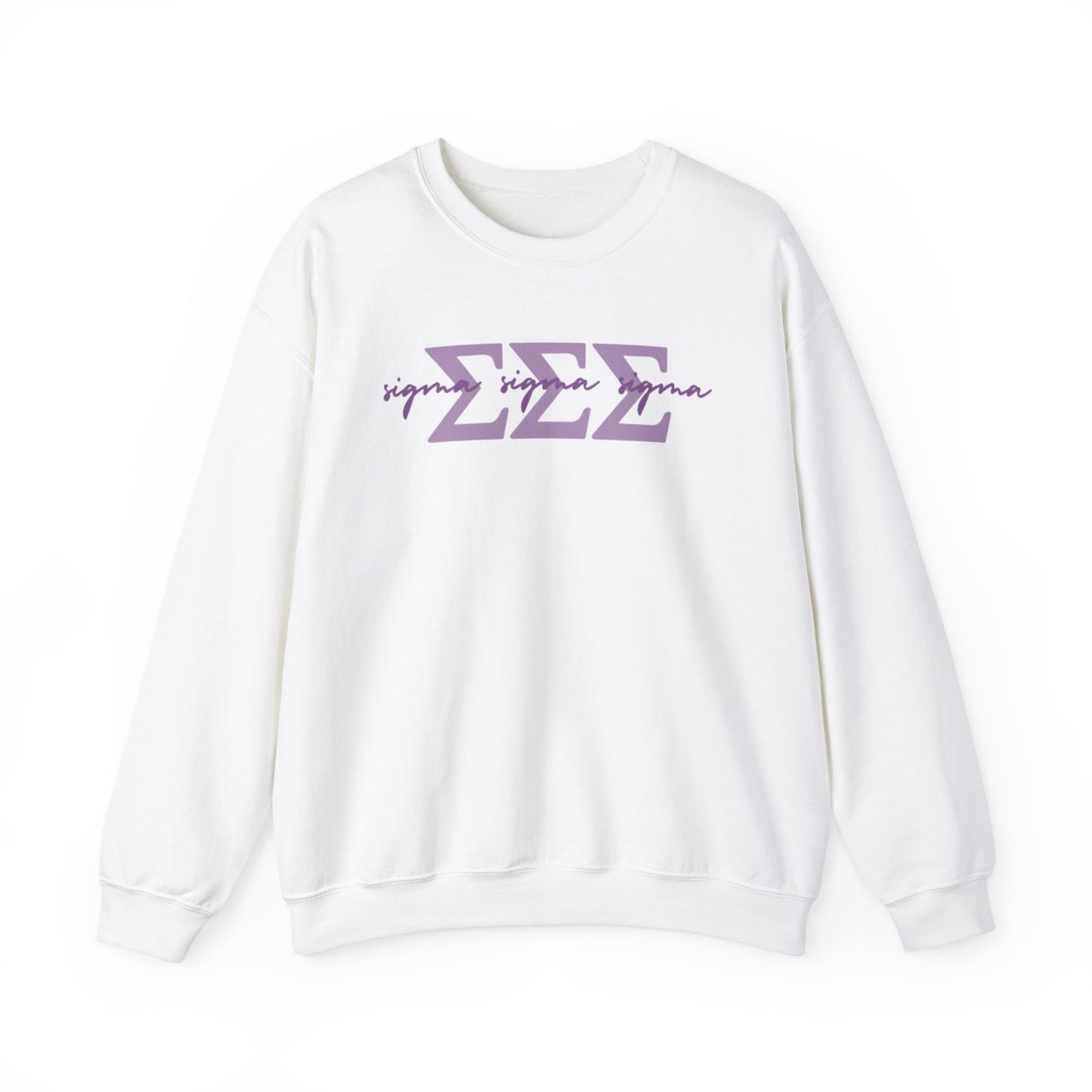 Simple Cursive Tri Sigma Crewneck - Boots & Co.