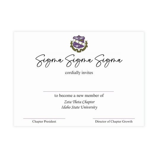 Tri Sigma Bid Day Cards and Envelopes - Boots & Co.