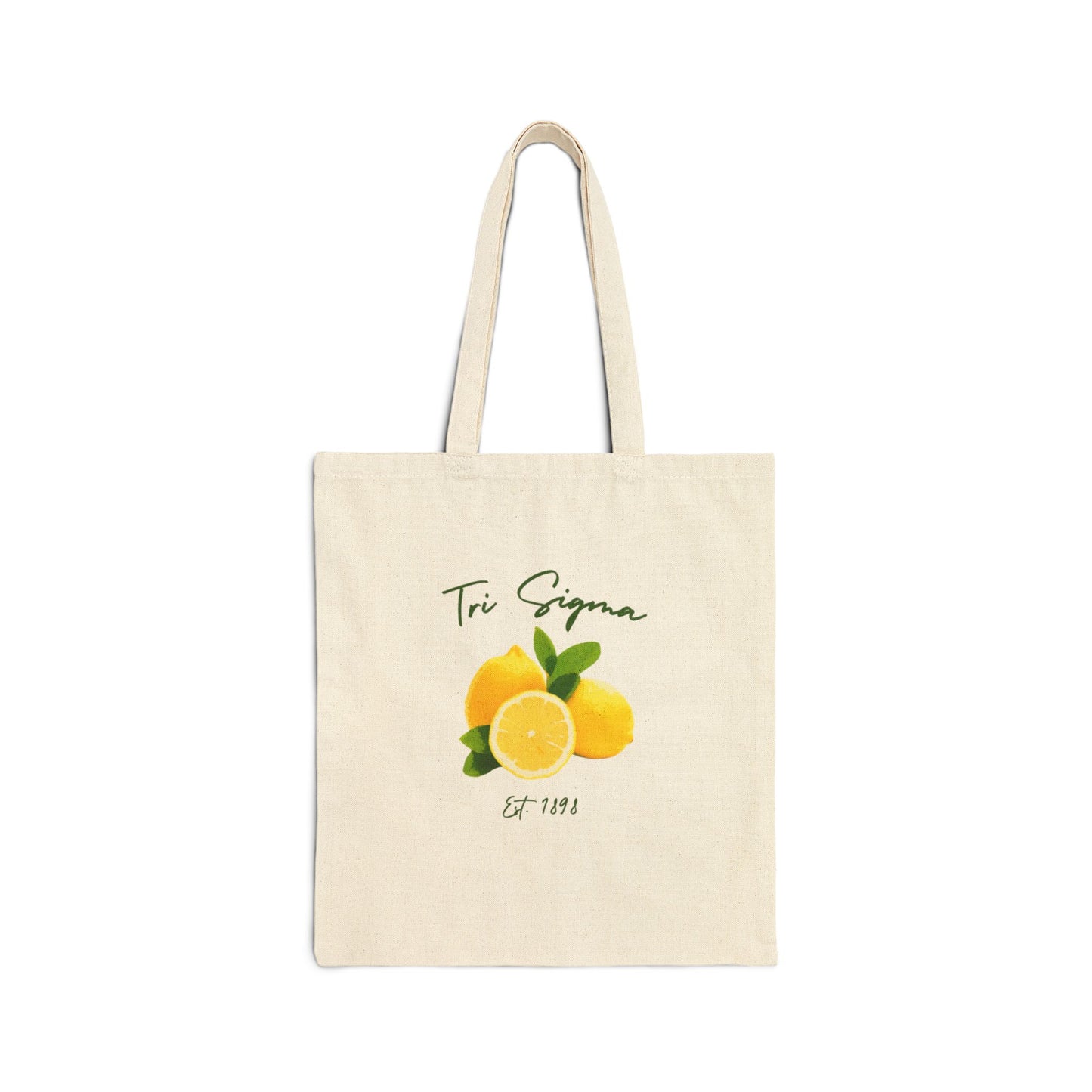 Tri Sigma Lemon Canvas Tote Bag - Boots & Co.