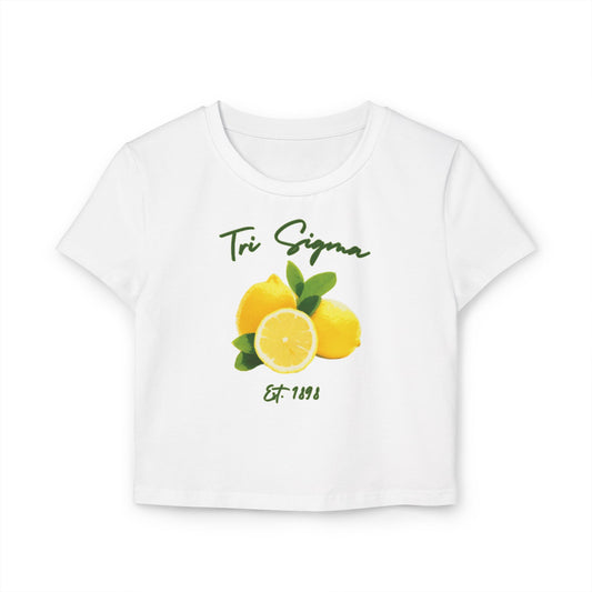 Tri Sigma Lemon Baby Tee - Boots & Co.