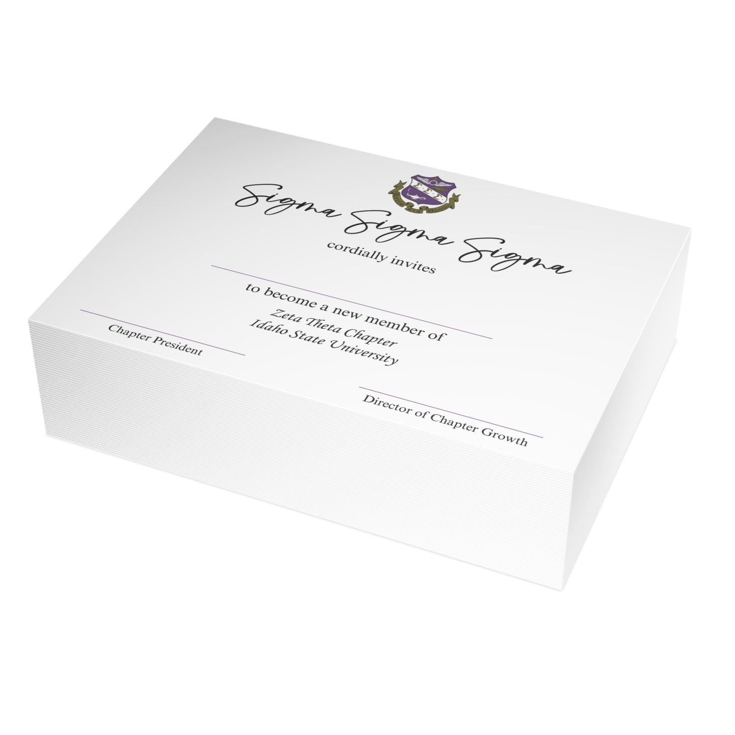 Tri Sigma Bid Day Cards and Envelopes - Boots & Co.