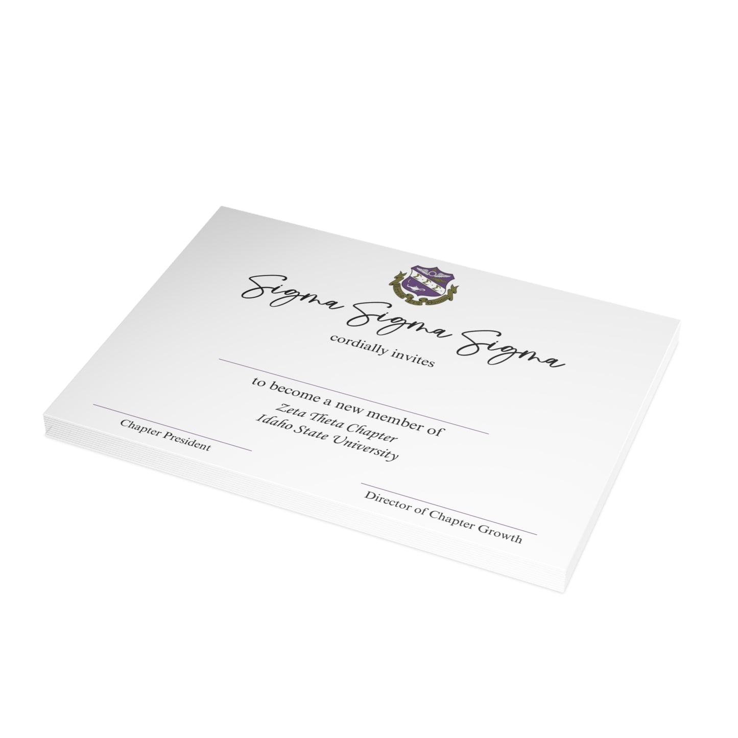 Tri Sigma Bid Day Cards and Envelopes - Boots & Co.