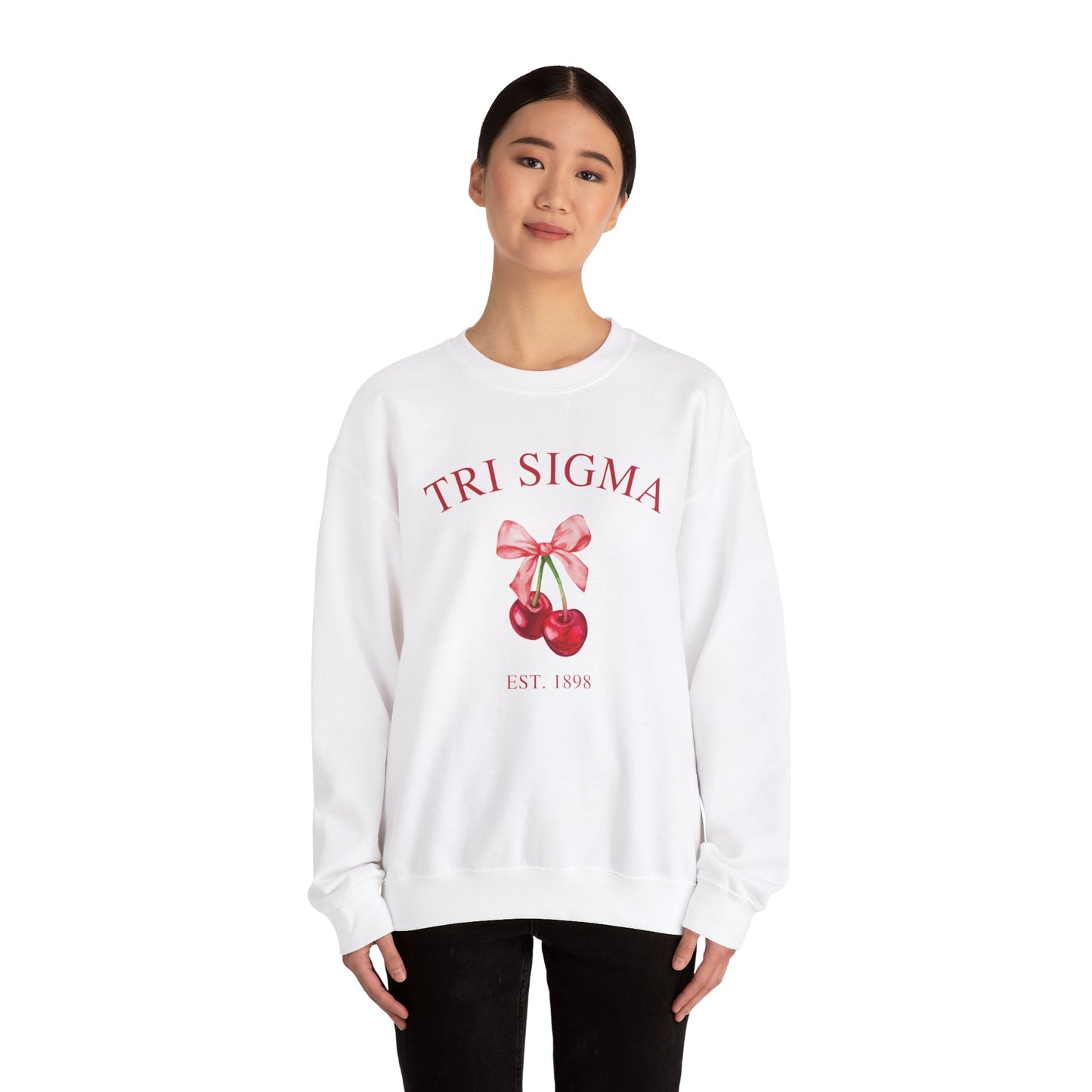 Tri Sigma Cherry Crewneck Sweatshirt